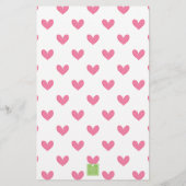 ピンク&グリーンピックボールパドルモノグラムクレスト 便箋 (裏面)