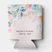 ピンク&グリーンフローラエレガ縁どントウェディング 缶クーラー (裏面)