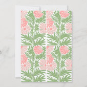 ピンク&グリーンフローラマザーズデイブランチ招待状 招待状 (裏面)