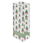 ピンク&グリーンモダン休日 ワインギフトバッグ (裏面アングル)
