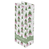 ピンク&グリーンモダン休日 ワインギフトバッグ (正面アングル)