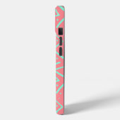 ピンク&グリーンレトロサイケデリックデザイン Case-Mate iPhoneケース (裏面 / 左)