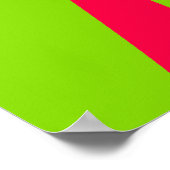 ピンク&グリーン平和サインデザイン ポスター (角)