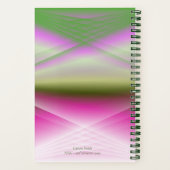 ピンク&グリーン抽象芸術アートノートブック ノートブック (裏面)