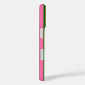 ピンク グリーン おしゃれ ストライプ柄 デザイン Case-Mate iPhoneケース (裏面 / 右)