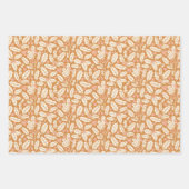 ピンク、グリーン、オレンジホリデー ラッピングペーパーシート (正面2)