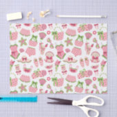 ピンク&グリーン コケッティ サマー ビーチ バケーション 薄葉紙 (クラフト)