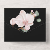 ピンク・グリーン・ジャングル・ラン、熱帯結婚植物 オールインワン招待状 (裏面)