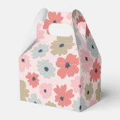 ピンク グリーン ブルー 花柄 切妻型 パーティー 景品 ボックス (裏面サイド)