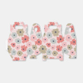 ピンク グリーン ブルー 花柄 切妻型 パーティー 景品 ボックス (折り畳みなし)