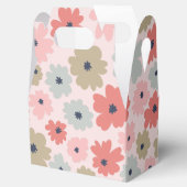 ピンク グリーン ブルー 花柄 切妻型 パーティー 景品 ボックス (オープン)