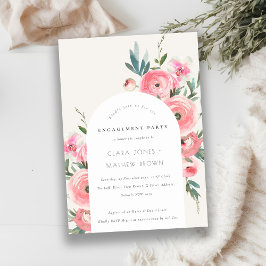 ピンク グリーン ローズ オーキッド アーチ フラワーズ 結婚式 招待状