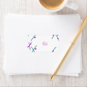 ピンク グリーン 桜の木 名前 ボホ レトロ ラスティック 太字 ラベル (インサイチュ)