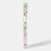 ピンク グリーン 水彩画 野の花 名前 Case-Mate iPhoneケース (裏面 / 右)
