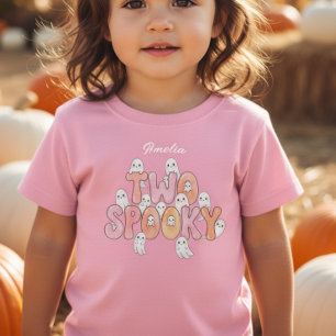 ピンク グルービー ツースプーキー ガール 2歳の誕生日 ギフト ベビーTシャツ
