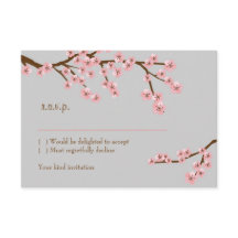 ピンク&グレーさくらんぼブロッサム春の結婚式