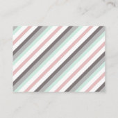 ピンク&グレーエレファントベビーシャワーギフトレジストリ エンクロージャーカード (裏面)