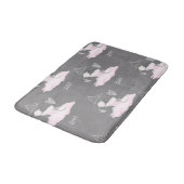 ピンク&グレーオートクチュールバレリーナガールズシお洒落ック バスマット (アングル)