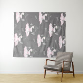 ピンク&グレーオートクチュールバレリーナガールズベッドルーム タペストリー (インサイチュ(横))