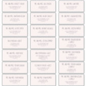 ピンク&グレーガールベビーシャワーゲスト住所 シール (正面)