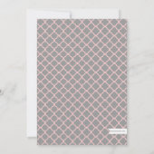 ピンク+グレークローバーベビーシャワーティーパーティー 招待状 (裏面)