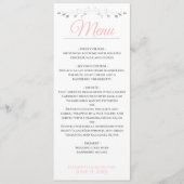 ピンク&グレーシンプルエレガントな結婚式メニュー メニュー (正面)