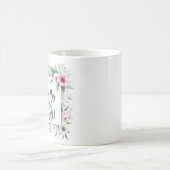 ピンク&グレーフローラママ母コーヒーマグ コーヒーマグカップ (中央)