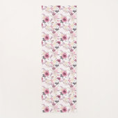 ピンク&グレーフローラヨガマット – スタイリッシュ ヨガマット (正面)