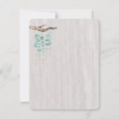 ピンク&グレーボホコーストビーチベビーシャワー 招待状 (裏面)