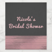 ピンク&グレーモダングラムシークンシックワインラベル ワインラベル (シングルラベル)