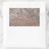 ピンク&グレー大理石長方形ステッカー 長方形シール (バッグ)