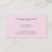 ピンク&グレー幾何モダンデザイン 名刺 (裏面)