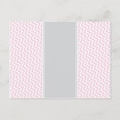 ピンク&グレー象の赤ちゃんシャワー推定価格ゲーム インビテーションポストカード (裏面)