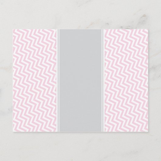 ピンク&グレー象の赤ちゃんシャワー推定価格ゲーム インビテーションポストカード (裏面)