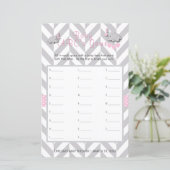 ピンク&グレー象の赤ちゃんシャワー – ABCのゲーム (スタンド正面)