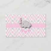 ピンク グレー エレファント ベイビー シャワー ブック リクエスト 2 エンクロージャーカード (正面)