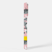 ピンク+グレー カモフラージュ 名前入り オリジナルグッズ iPhoneケース (右側面)