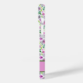 ピンク グレー グリーン ボホー 水彩花柄 モノグラム Case-Mate iPhoneケース (裏面 / 左)