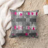 ピンク、グレー、ホワイトの装飾用クッション クッション (ブランケット)