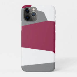 ピンク グレー ホワイト 抽象画 iPhone 11 PROケース