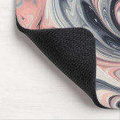 ピンク、グレー、白、液体大理石マウスパッド マウスパッド (コーナー)