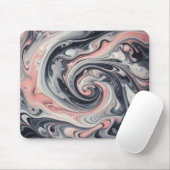 ピンク、グレー、白、液体大理石マウスパッド マウスパッド (マウス)