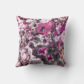 ピンク、グレー、紫の抽象芸術 クッション (裏面)