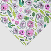 ピンク グレー 緑 花のウェディングシャワー 誕生日 彼女 薄葉紙 (詳細)