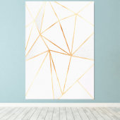 ピンク、グレー、金ゴールド地域 キャンバスプリント (インサイチュ (ウッドフロア))