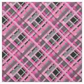 ピンク、グレー、黒の対角線 ファブリック (見本)