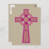 ピンク ケルト十字のポストカード ポストカード (正面/裏面)