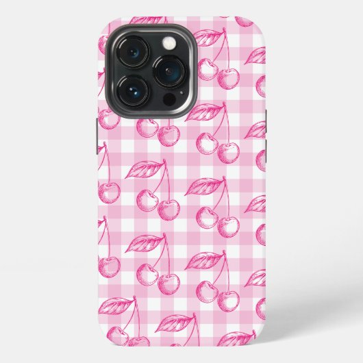 ピンク コケット チェリー 美意識 iPhoneケース (裏面)