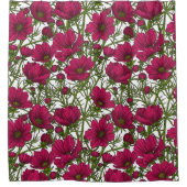 ピンク・コスモスの花 シャワーカーテン (正面)