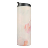 ピンク&コーラル抽象芸術ア絵を描ートの名前 タンブラー (回転右)